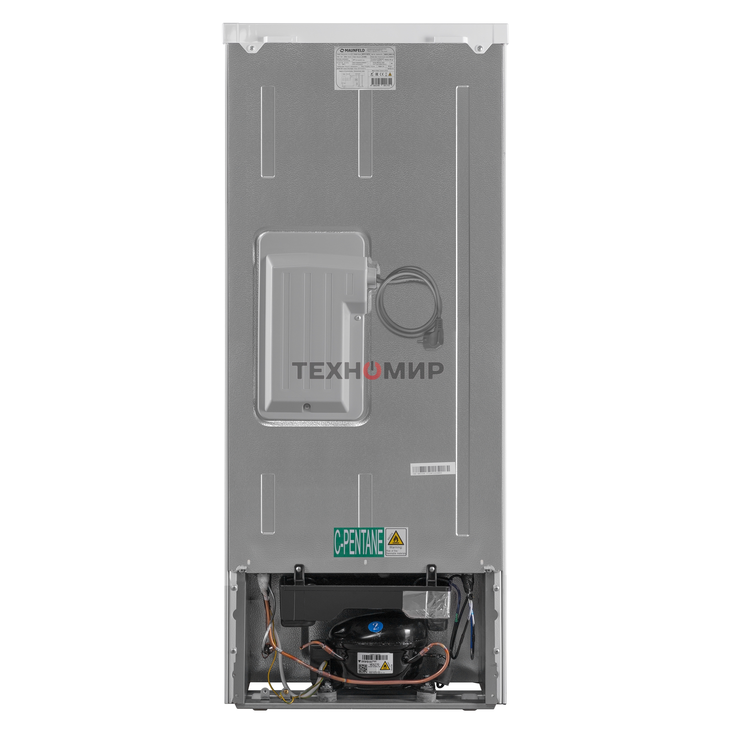 Морозильная камера Maunfeld MFFR116NFW, белый, 122л, 5 ящиков, 1 полка