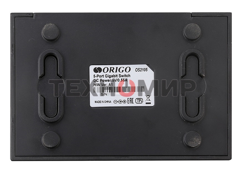 Коммутатор неуправляемый ORIGO OS2105/A2A 5x1000Base-T, корпус пластик