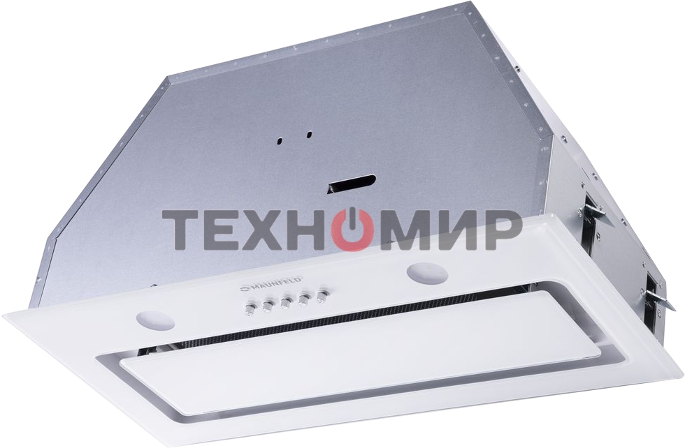 Вытяжка встраиваемая Maunfeld TRAPEZE 601GG белый, 60 см, 1150 куб. м/ч, 54 дБ