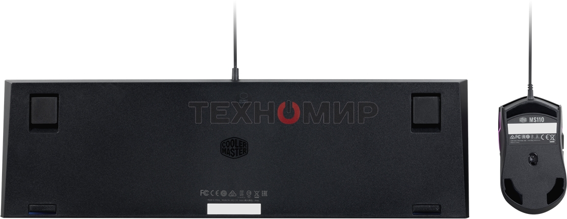 Комплект клавиатура+мышь Cooler Master MS110 проводной, USB, 3200 DPI, чёрный