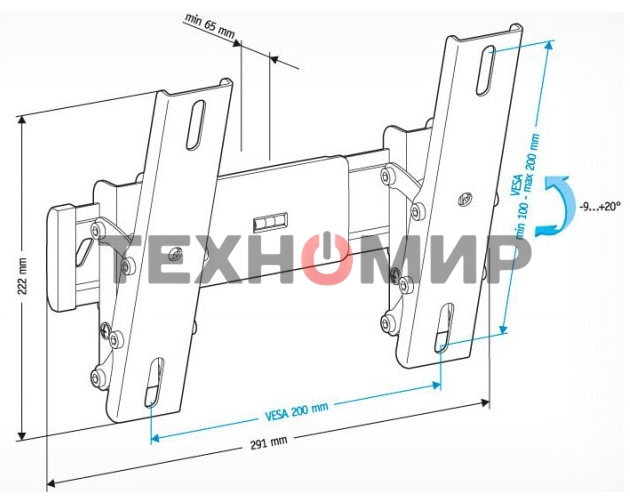 Кронштейн для телевизора Holder LCD-T2611 черный 22