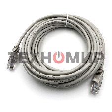 Патч-корд Buro UTP cat.5e 7м серый RJ-45 (m)-RJ-45 (m)