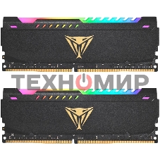 Оперативная память Patriot Viper Steel, DDR4, 64GB (2x32GB), 3600MHz, CL20, DIMM, с радиатором, RGB, черный