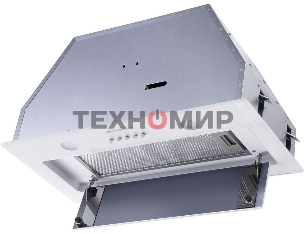 Вытяжка встраиваемая Maunfeld TRAPEZE 601GG белый, 60 см, 1150 куб. м/ч, 54 дБ