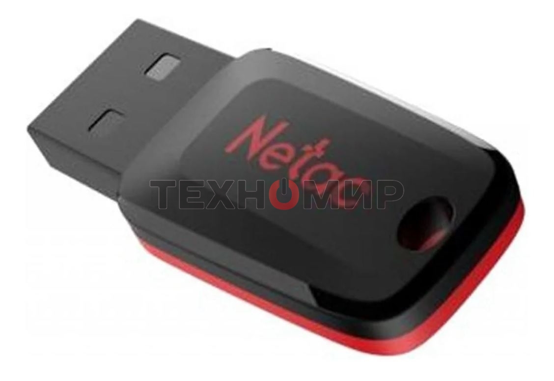 Флешка USB Netac U197 (NT03U197N-008G-20BK), 8Gb, USB 2.0, R/W 25/10, черный/красный