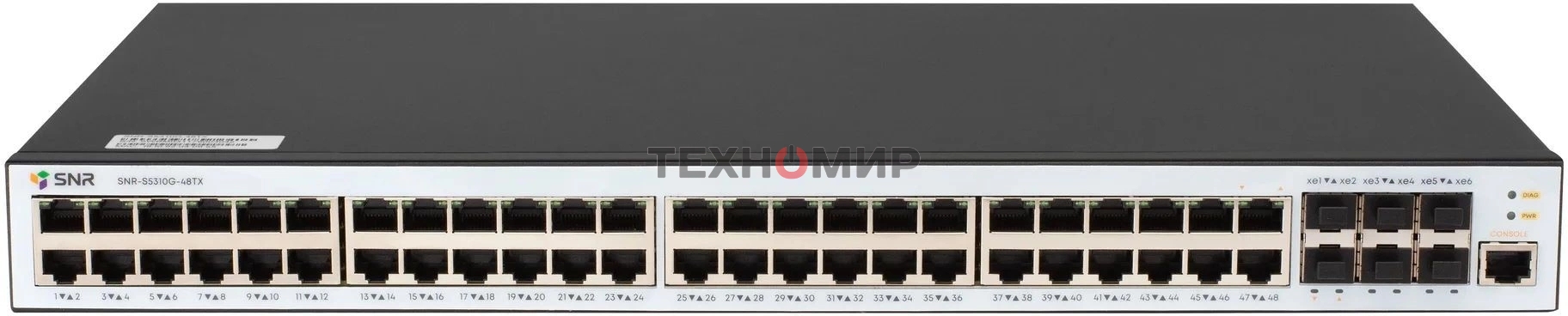 Коммутатор SNR SNR-S5310G-48TX, 1 Гбит/с, количество портов 48 шт, (L2)