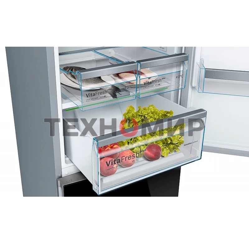 Холодильник Bosch KGN39LB30U черный двухкамерный 279/87л морозилка снизу, No Frost