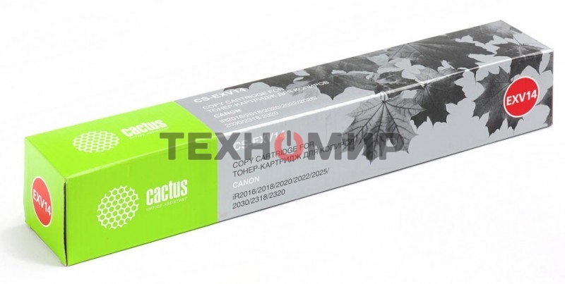 Картридж лазерный Cactus CS-EXV14 черный (8300 стр.) для Canon iR2016/2018/2020/2022/2025/2030/2318/2320