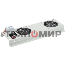 Вентиляторная панель с выключателем и термостатом 2 модуля
