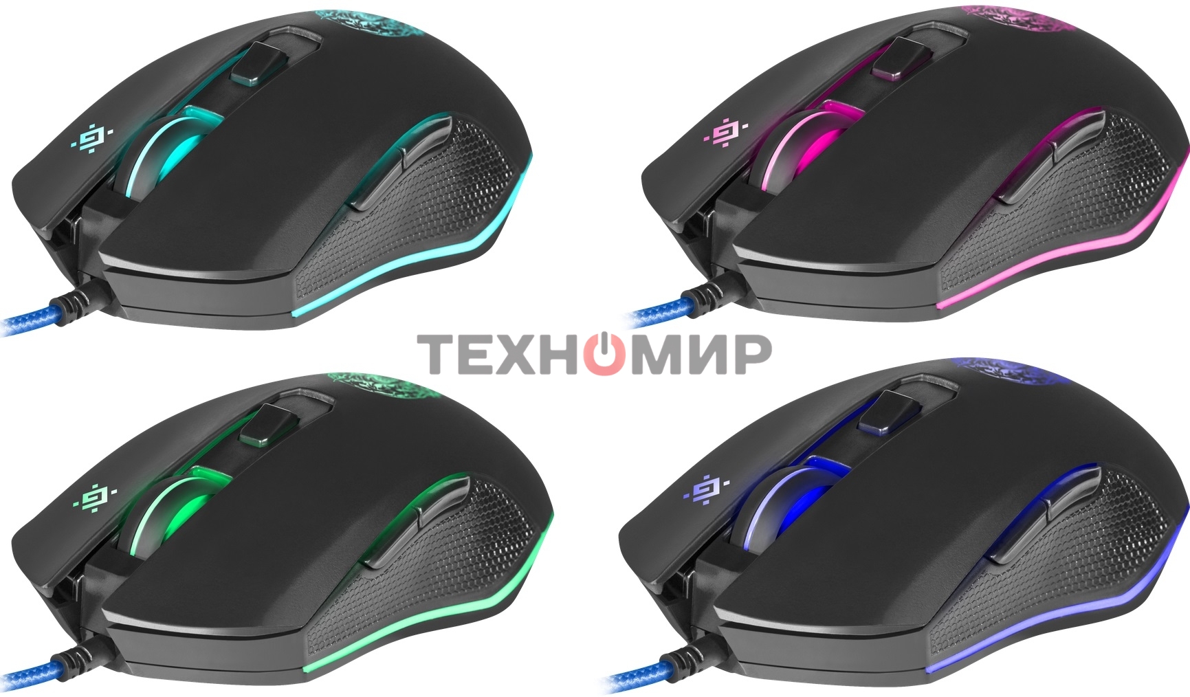 Мышь проводная Defender Sleipnir GM-927 черный, 12800 dpi, USB, кнопки - 6