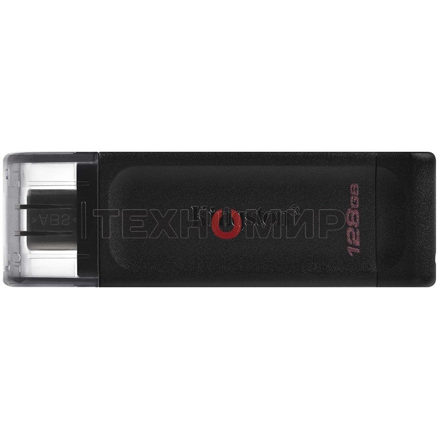 Флешка USB Kingston DataTraveler DT70 (DT70/128Gb), 128Gb, USB Type C, R/W 70/45, черный