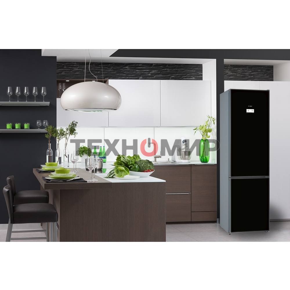 Холодильник Bosch KGN39LB30U черный двухкамерный 279/87л морозилка снизу, No Frost