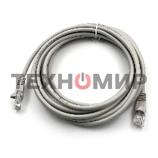 Патч-корд Buro UTP cat.5e 5м серый RJ-45 (m)-RJ-45 (m)