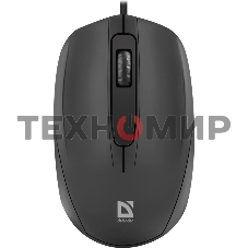 Мышь проводная Defender Alpha MB-507 черный, 1000 dpi, USB, кнопки - 3