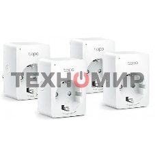 Умная розетка Mini Smart 2.4 GHz Wi-Fi Socket, 4 units, 220-240 V, Max Load 10 A, Bluetooth 4.2 (onboarding only)