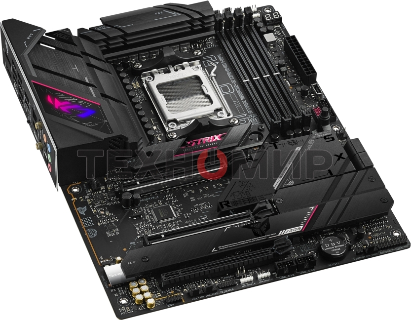 Материнская плата ASUS ROG STRIX B650E-E GAMING WIFI, AM5, AMD B650, 4xDDR5, 4xSATA, 4xM.2, 1xPCI-E 4.0 x4, 1xPCI-E 5.0 x8, 1xPCI-E 5.0 x16, 1xDP, 1xHDMI, 1x 2.5Gb LAN, 4xUSB-A 3.2 Gen 2, 6xUSB-A 3.2 Gen 2, 1xUSB-C 3.2 Gen 2, 1xUSB-C 3.2 Gen 2x2, 5x3.5 мм