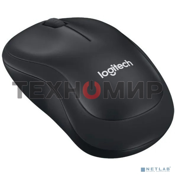 Мышь беспроводная Logitech B220 Silent черный, 1000 dpi, радиоканал, USB, кнопки - 3