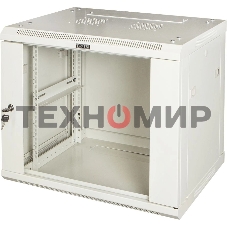 Шкаф коммутационный Lanmaster Pro (TWT-CBWPG-15U-6X4-GY) настенный 15U 600x450 мм пер. дв. стекл 60 кг серый 350 мм 768 мм IP20 металл
