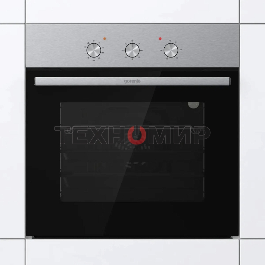 Встраиваемый духовой шкаф электрический Gorenje BO6727E03NX, черный/серебристый