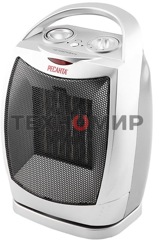 Тепловентилятор Ресанта ТВК-2, серебристый, 900/1800 Вт, 18 м2, термостат, поворот корпуса 67/2/4