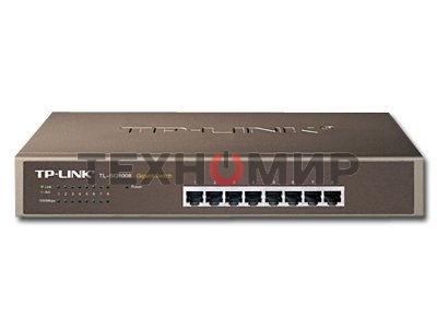 Коммутатор TP-LINK SMB TL-SG1008 8-port Gigabit Switch, 1U rack-mountable steel case