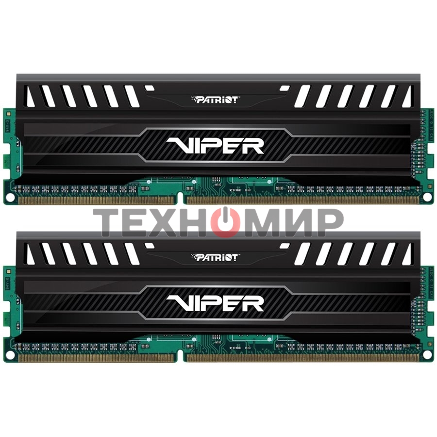 Оперативная память Patriot Viper 3, DDR3, 16GB (2x8 GB), 1600 MHz, CL9, DIMM, радиатор, черный