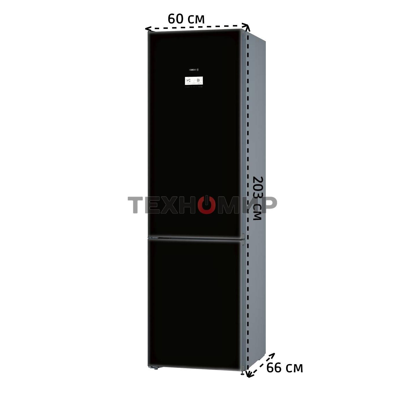 Холодильник Bosch KGN39LB30U черный двухкамерный 279/87л морозилка снизу, No Frost