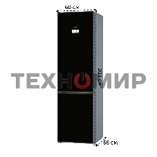 Холодильник Bosch KGN39LB30U черный двухкамерный 279/87л морозилка снизу, No Frost
