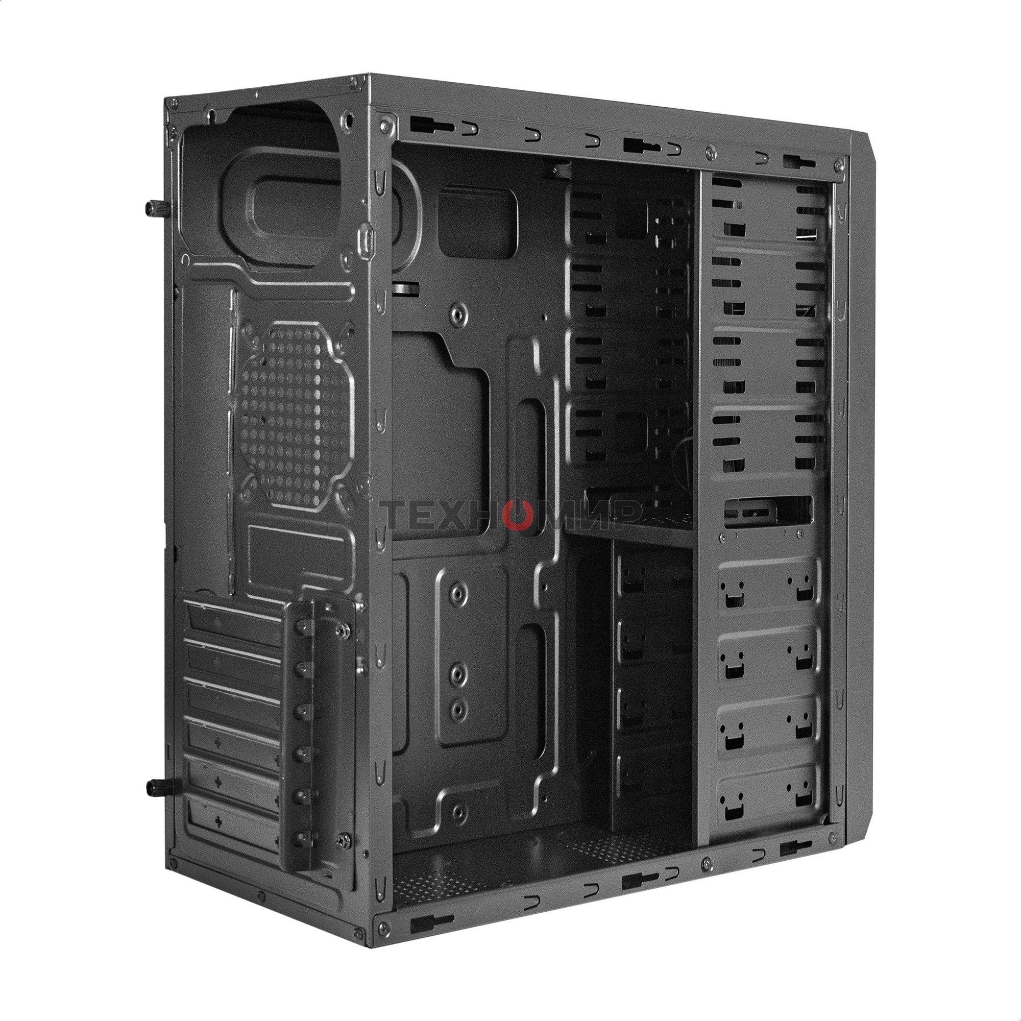 Компьютерный корпус Miditower ExeGate UN-605B Black, ATX, (без БП), 2*USB, Audio, замок блокировки кнопки питания