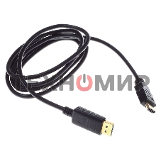 Кабель аудио-видео Buro HDMI (m)/DisplayPort (m) 1.8м. феррит.кольца позолоченные контакты черный