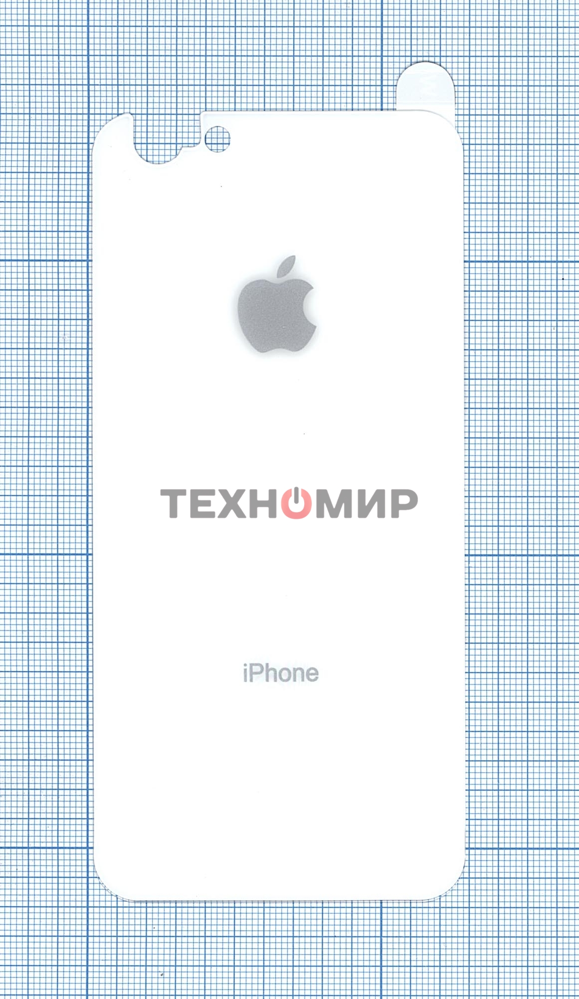Защитное заднее стекло для iPhone 6/6S белый