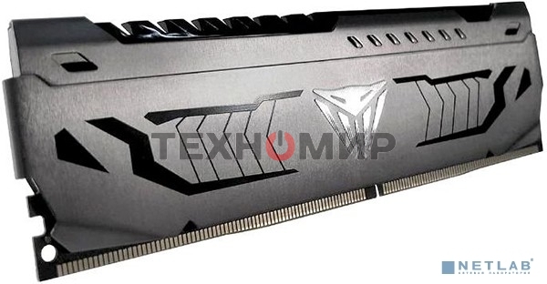Оперативная память Patriot Viper Steel, DDR4, 8GB, 3200MHz, CL16, DIMM, с радиатором, черный