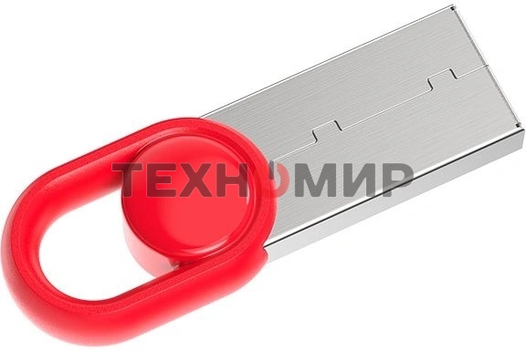 Флешка USB Netac UM2 (NT03UM2N-064G-32RE), 64Gb, USB 3.0, R/W 130/50, серебристый/красный