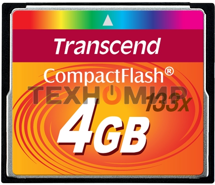 Флеш карта CF 4Gb 133x Type I Transcend (TS4GCF133)