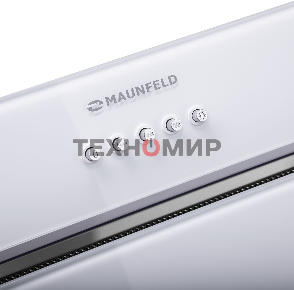 Вытяжка встраиваемая Maunfeld TRAPEZE 601GG белый, 60 см, 1150 куб. м/ч, 54 дБ