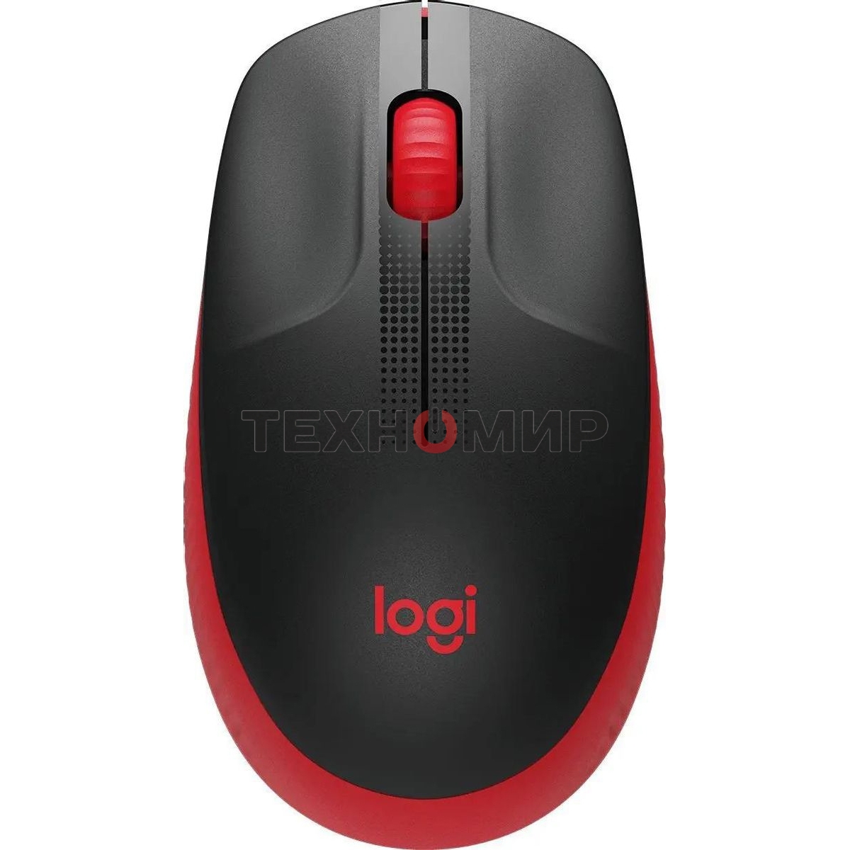 Мышь беспроводная Logitech M190 черный/красный, 1000 dpi, радиоканал, USB, кнопки - 3