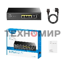 Коммутатор Cudy FS1006P (L2) 6x100Мбит/с 4PoE+ 60W неуправляемый