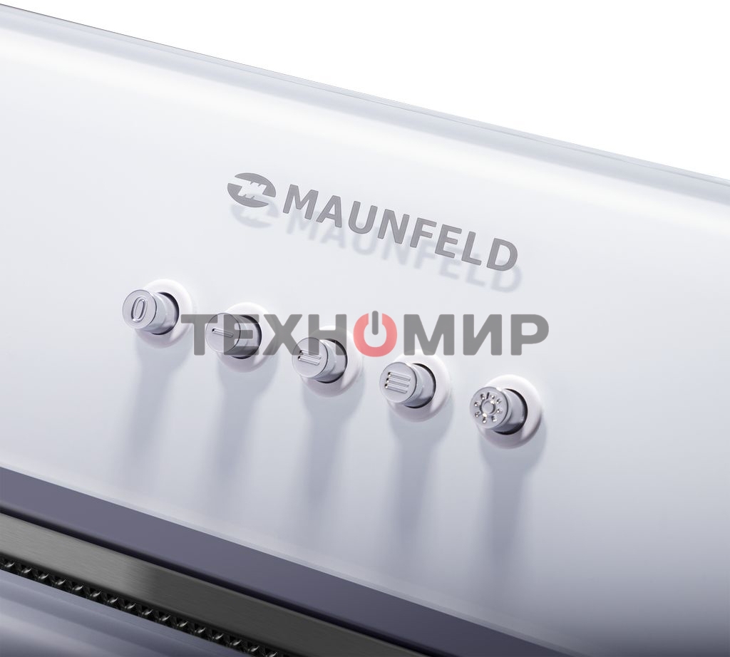 Вытяжка встраиваемая Maunfeld TRAPEZE 601GG белый, 60 см, 1150 куб. м/ч, 54 дБ