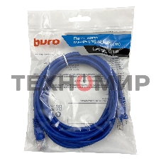 Патч-корд Buro UTP cat.5e 3м синий RJ-45 (m)-RJ-45 (m)