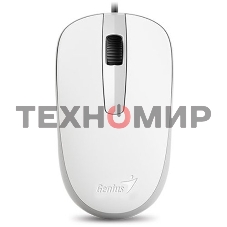 Мышь проводная Genius DX-120 белый, 1000 dpi, USB, кнопки - 3