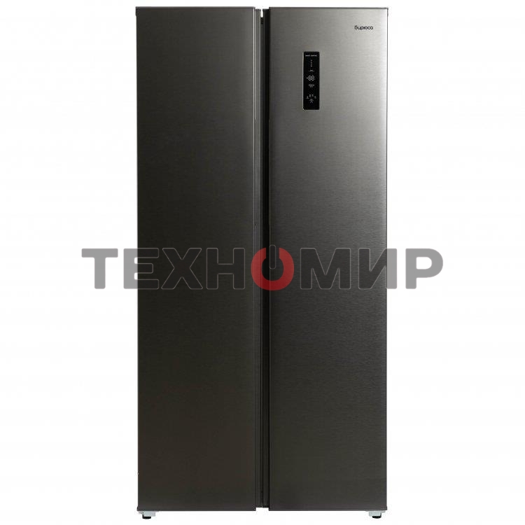 Холодильник Бирюса SBS 400 DI нержавеющая сталь двухкамерный 232/168 л морозилка слева, NoFrost, Side-by-side