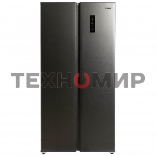 Холодильник Бирюса SBS 400 DI нержавеющая сталь двухкамерный 232/168 л морозилка слева, NoFrost, Side-by-side