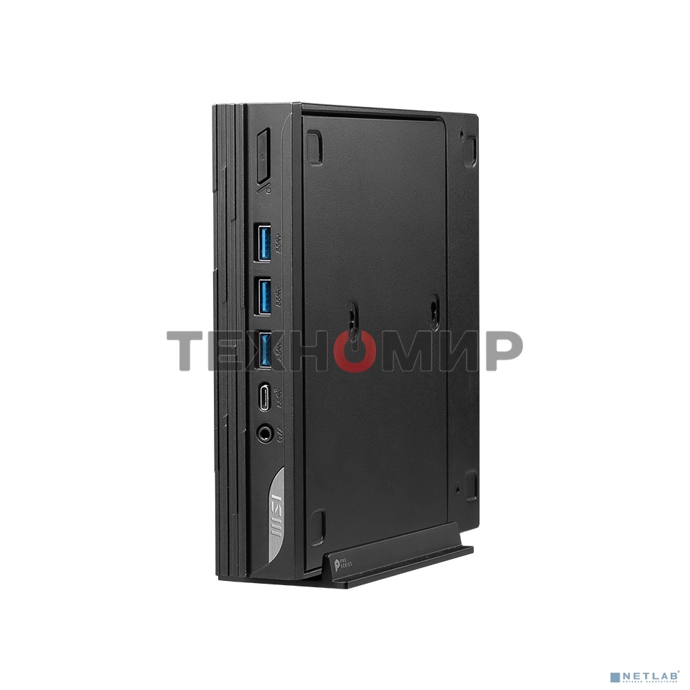 Компьютер MSI Pro DP10 12M Mini Core i7-1360P (2.2GHz), 32Gb(16*2) DDR4 SO-DIMM, 1TB SSD M.2, Intel UHD Graphics, noDVD, WiFi, BT, 120W, VESA, VGA, noOS, 1y war-ty, черный