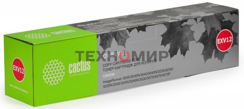 Картридж лазерный Cactus CS-EXV12 черный (24000 стр.) для Canon IR3035/3045/3530
