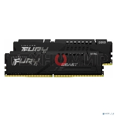 Оперативная память Kingston Fury Beast, DDR5, 32Gb (2x16GB), 6000MHz, CL30, DIMM, с радиатором, черный