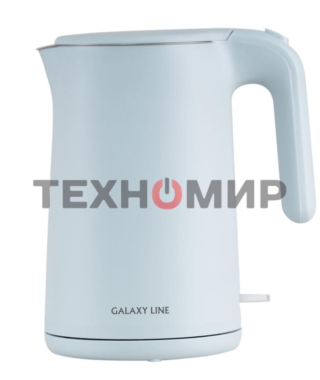 Чайник электрический Galaxy Line GL 0327, небесный, пластик, 1800 Вт, 1,5 л