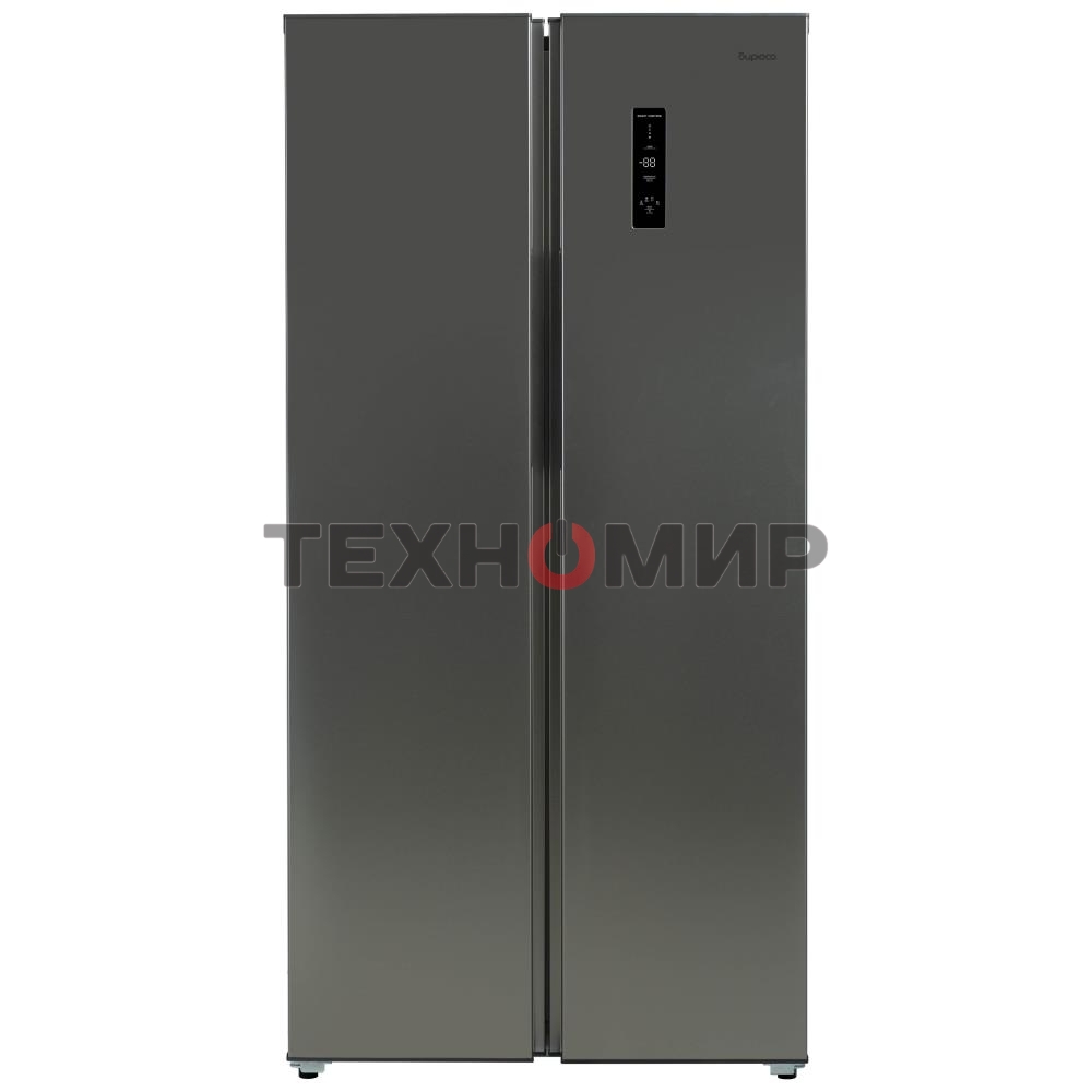 Холодильник Бирюса SBS 400 I нержавеющая сталь двухкамерный 232/168 л морозилка слева, No Frost, Side-by-side