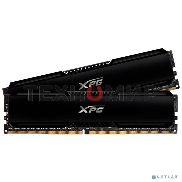 Оперативная память XPG Gaммix D20, DDR4, 32GB (2x16GB), 3200MHz, CL16, UDIMM, с радиатором, черный
