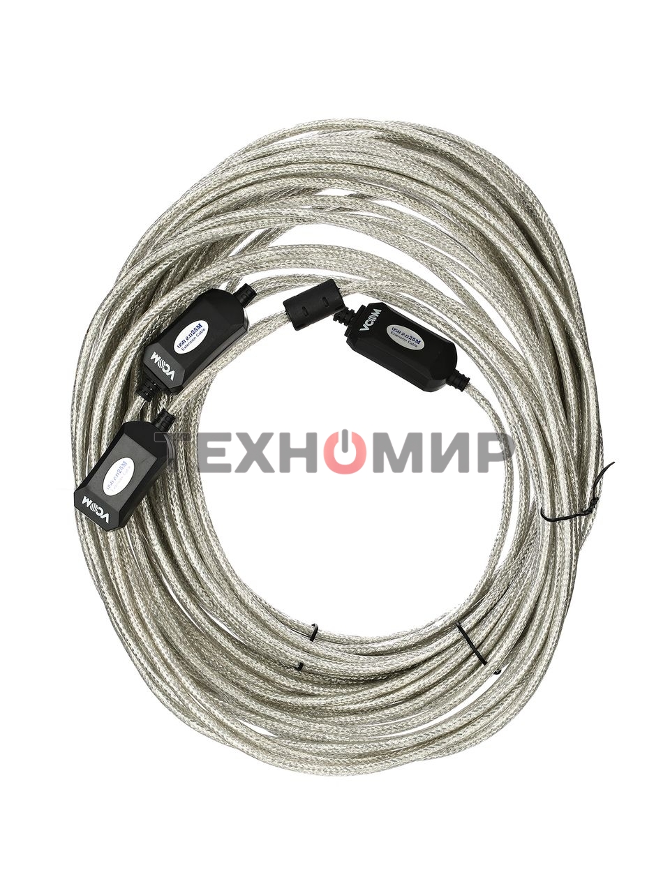 Кабель-адаптер VCOM VUS7049-25M USB2.0-repeater, удлинительный активный Am-->Af 25м