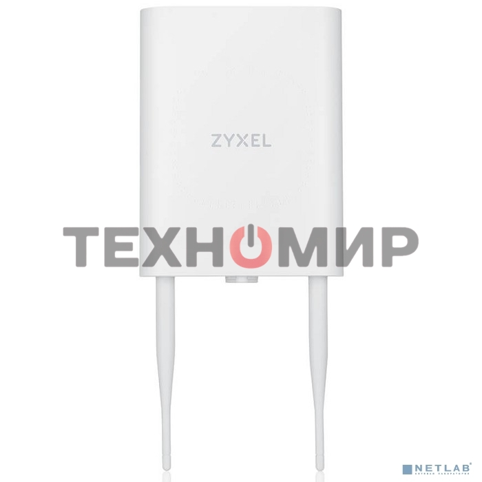 Гибридная уличная точка доступа Zyxel NebulaFlex NWA55AXE, 802.11a/b/g/n/ac/ax (2,4 и 5 ГГц), внешние антенны 2x2 (в комплекте), до 575+1200 Мбит/с, 1xLAN GE, защита от 4G/5G, без поддержки Captive po